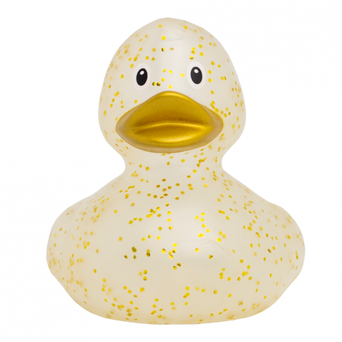 ▷ Pato de Goma Glitter Gold | Brillo y Elegancia Dorada