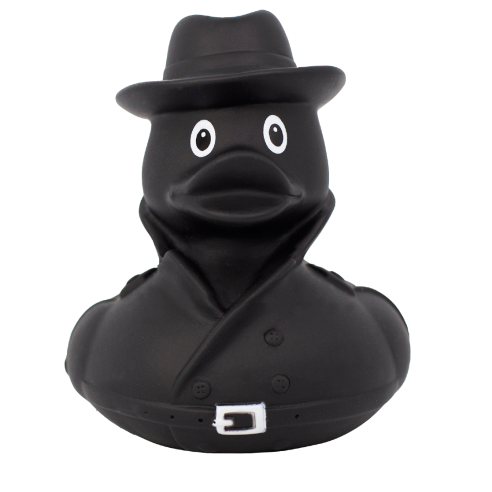 ▷ Pato de Goma Shadow Man | Misterio y Estilo en la Bañera