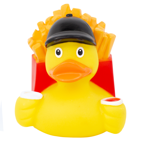 PATO DE GOMA PATATAS FRITAS