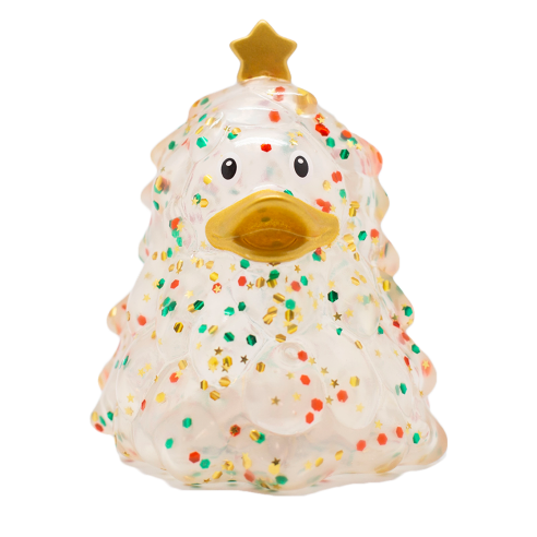▷ Patito de Goma Árbol Navidad Glitter Multicolores | Color y Brillo para tus Fiestas