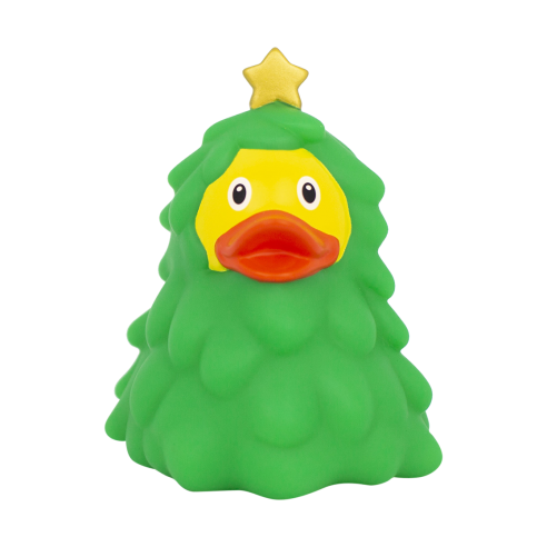 ▷ Patito de Goma Árbol Navidad Verde | El Pato más Navideño