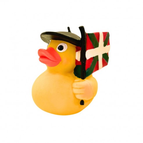 ▷ Pato de Goma Vasco con Txapela e Ikurriña | Hecho en Látex